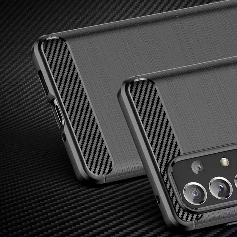 Deksel til Samsung Galaxy A13 A135, Techsuit, Karbon, Svart