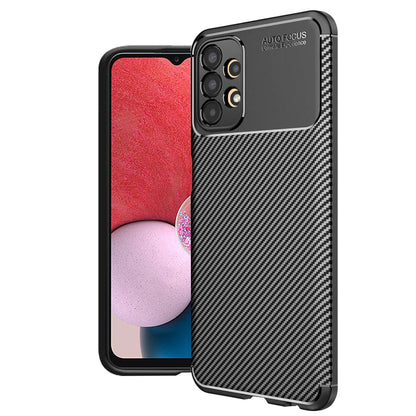 Deksel til Samsung Galaxy A13 A135, Techsuit, CarbonFiber, Svart