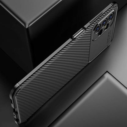 Deksel til Samsung Galaxy A13 A135, Techsuit, CarbonFiber, Svart