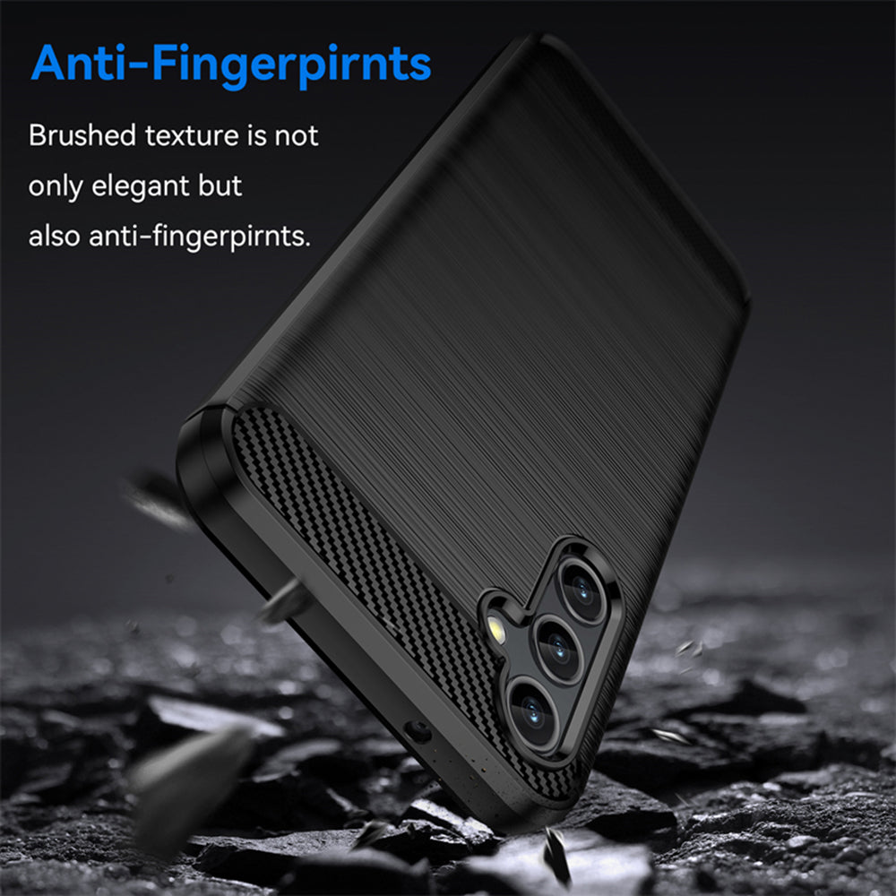 Deksel til Samsung Galaxy A14 A145 / A14 5G A146, Techsuit, Karbon, Svart