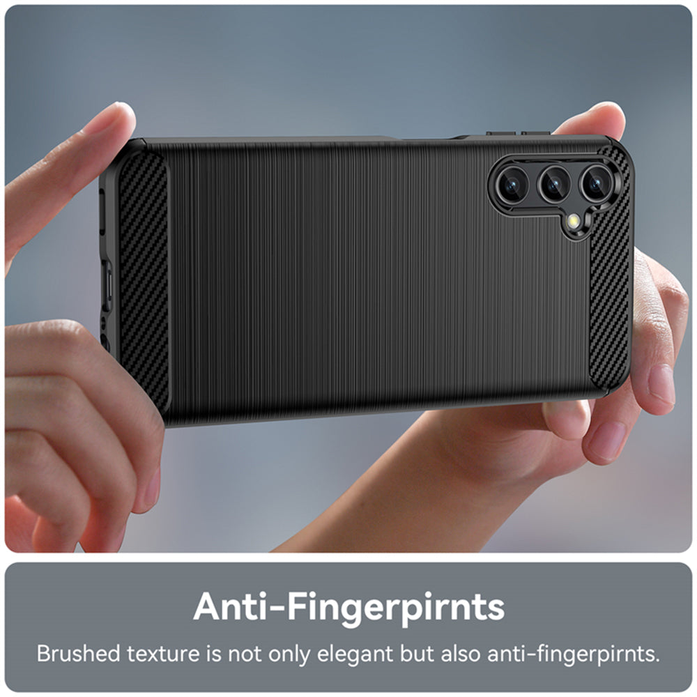 Deksel til Samsung Galaxy A14 A145 / A14 5G A146, Techsuit, Karbon, Svart