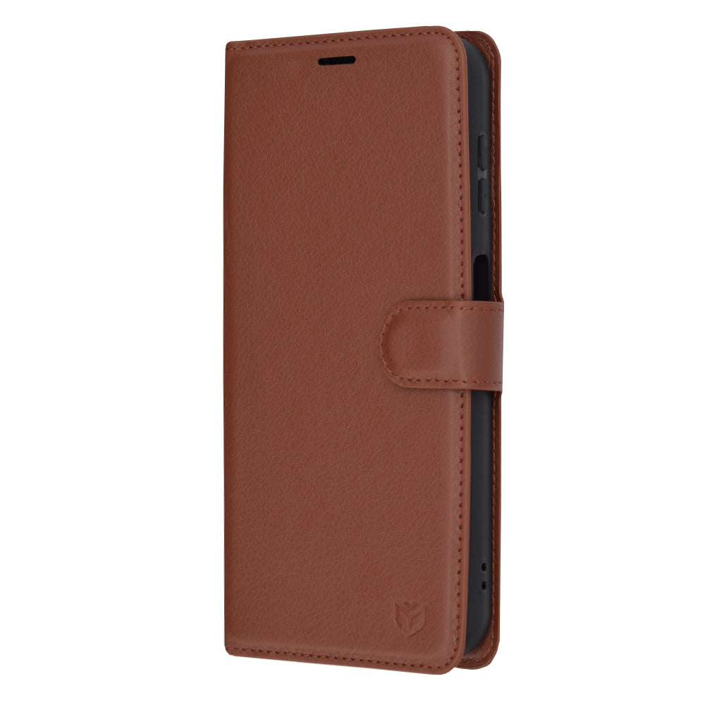 Deksel for Samsung Galaxy A14 A145 / A14 5G A146, Techsuit, Leather Folio, Brun