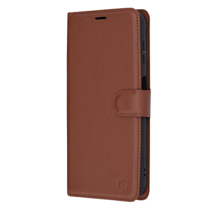 Deksel for Samsung Galaxy A14 A145 / A14 5G A146, Techsuit, Leather Folio, Brun