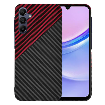 Deksel for Samsung Galaxy A15 5G A156 / A15 A155, Techsuit, Carbonite FiberShell, Svart Rød