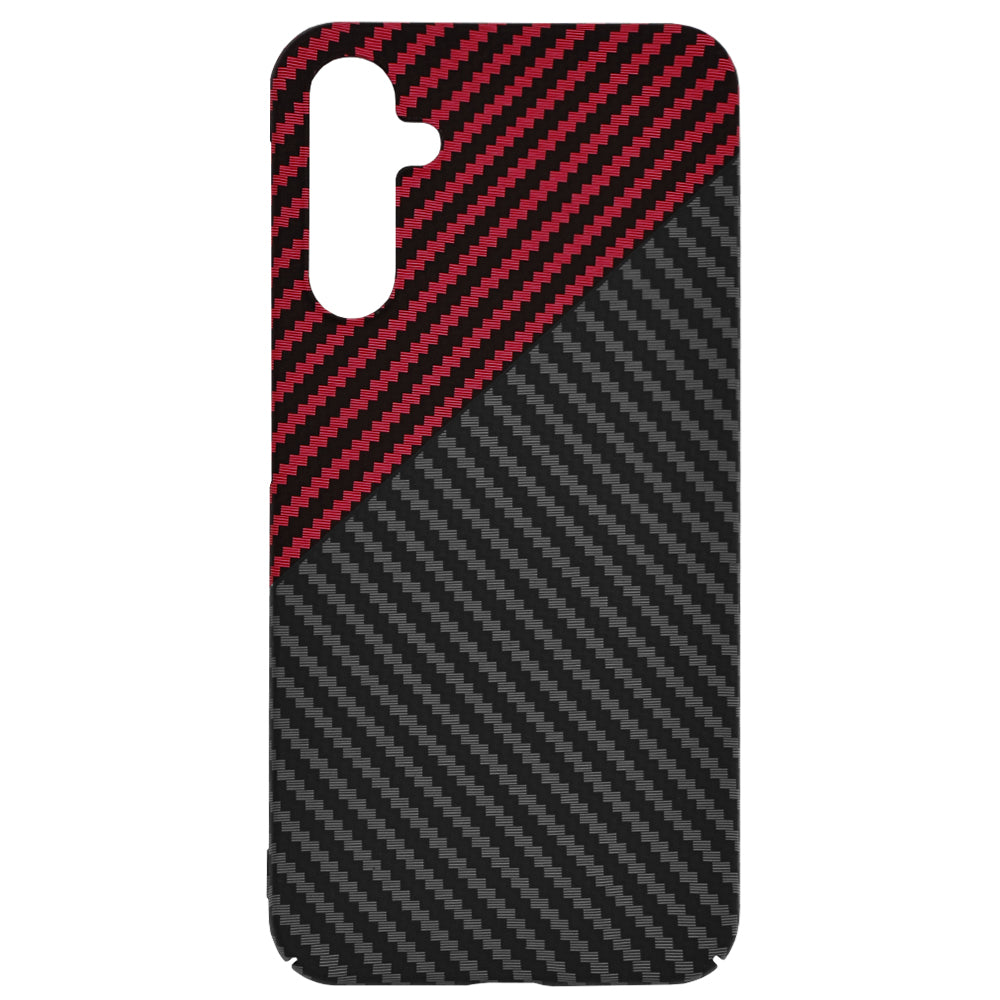 Deksel for Samsung Galaxy A15 5G A156 / A15 A155, Techsuit, Carbonite FiberShell, Svart Rød