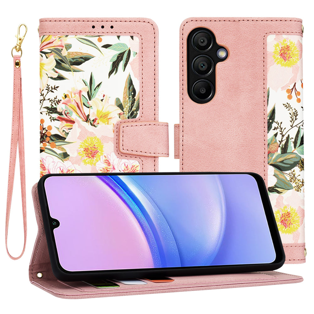Deksel til Samsung Galaxy A15 5G A156 / A15 A155, Techsuit, FlipCraft, Rosa