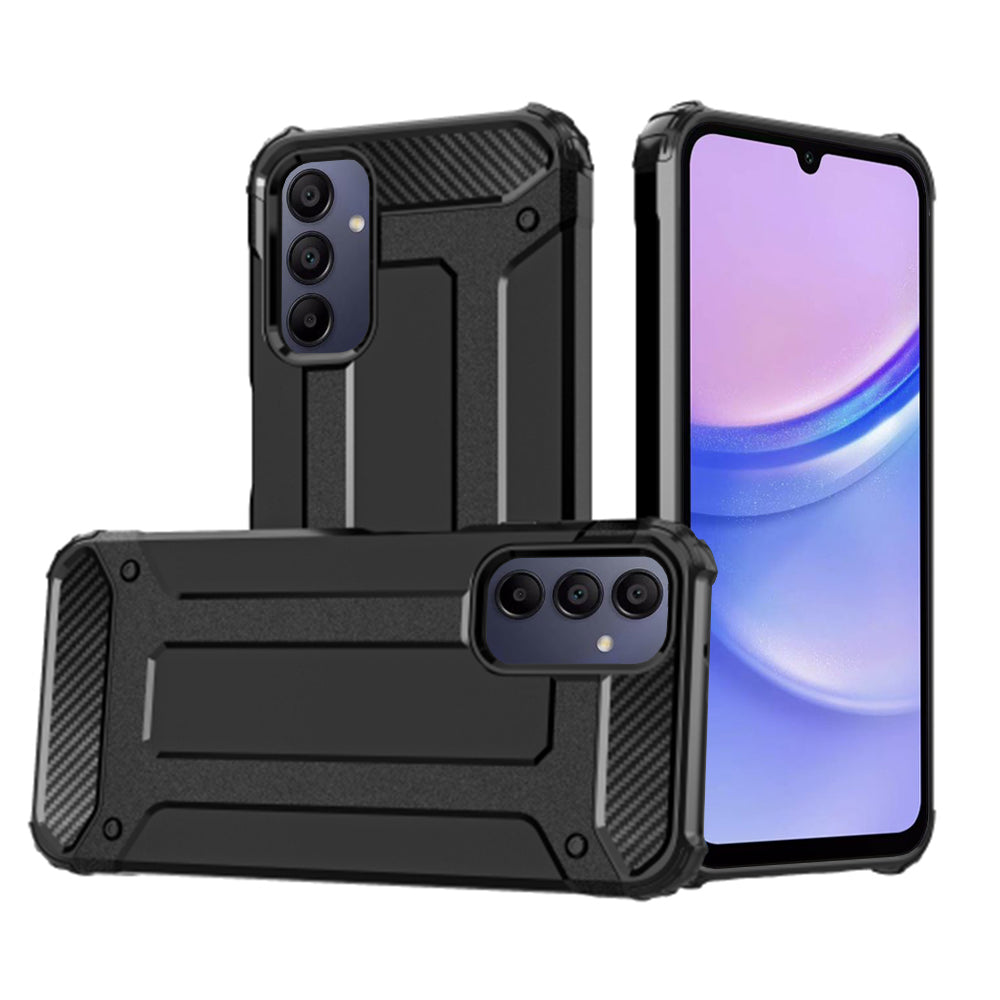 Deksel for Samsung Galaxy A15 5G A156 / A15 A155, Techsuit, Hybrid Armor, Svart