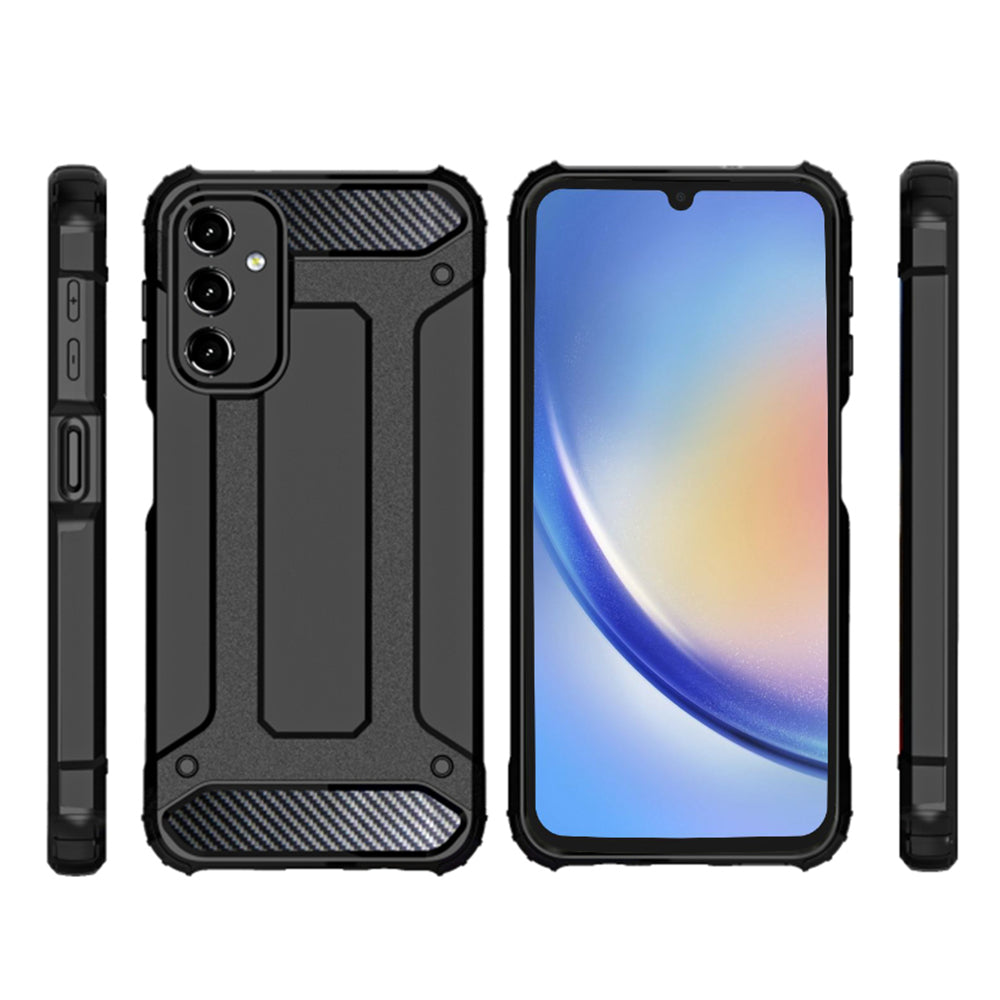 Deksel for Samsung Galaxy A15 5G A156 / A15 A155, Techsuit, Hybrid Armor, Svart