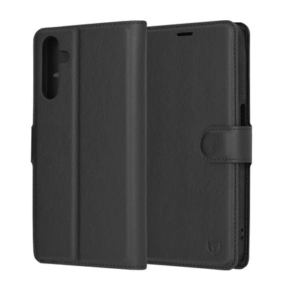 Deksel for Samsung Galaxy A15 5G A156 / A15 A155, Techsuit, Leather Folio, Svart