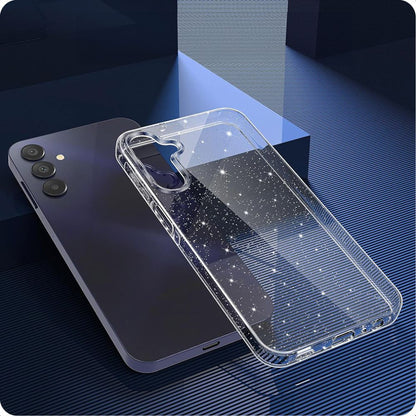 Deksel for Samsung Galaxy A15 5G A156 / A15 A155, Techsuit, SparkleSkin, Transparent