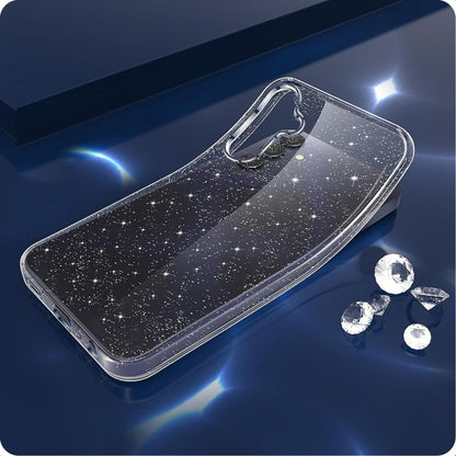 Deksel for Samsung Galaxy A15 5G A156 / A15 A155, Techsuit, SparkleSkin, Transparent