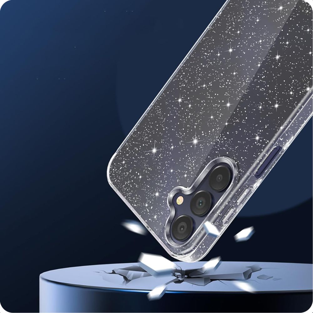 Deksel for Samsung Galaxy A15 5G A156 / A15 A155, Techsuit, SparkleSkin, Transparent
