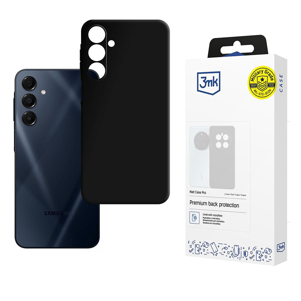 Deksel for Samsung Galaxy A16 5G A166 / A16 4G A165, 3MK, Pro, Matt svart