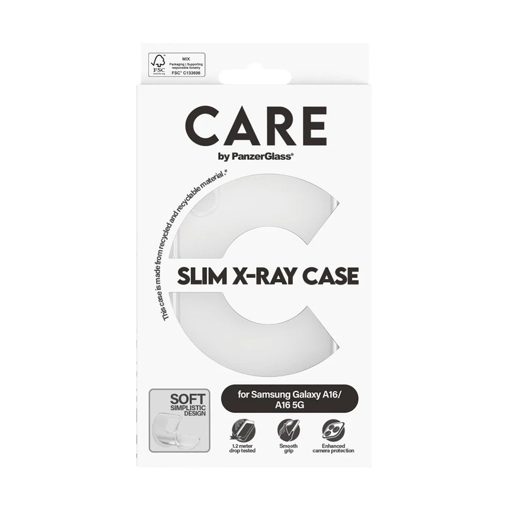 Deksel for Samsung Galaxy A16 4G A165, PanzerGlass, Motebevisst, Gjennomsiktig