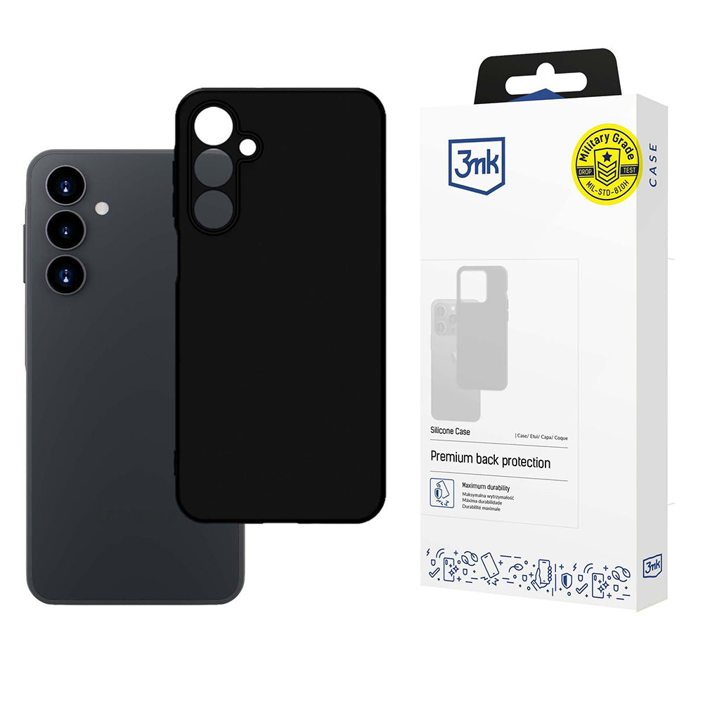 Deksel for Samsung Galaxy A16 5G A166 / A16 4G A165, 3MK, silikon, svart