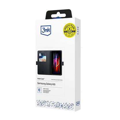 Deksel til Samsung Galaxy A16 5G A166 / A16 4G A165, 3MK, Lommebok, Svart