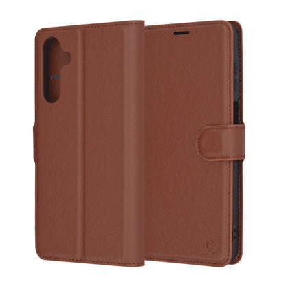 Deksel for Samsung Galaxy A16 5G A166 / A16 4G A165, Techsuit, Leather Folio, Brun