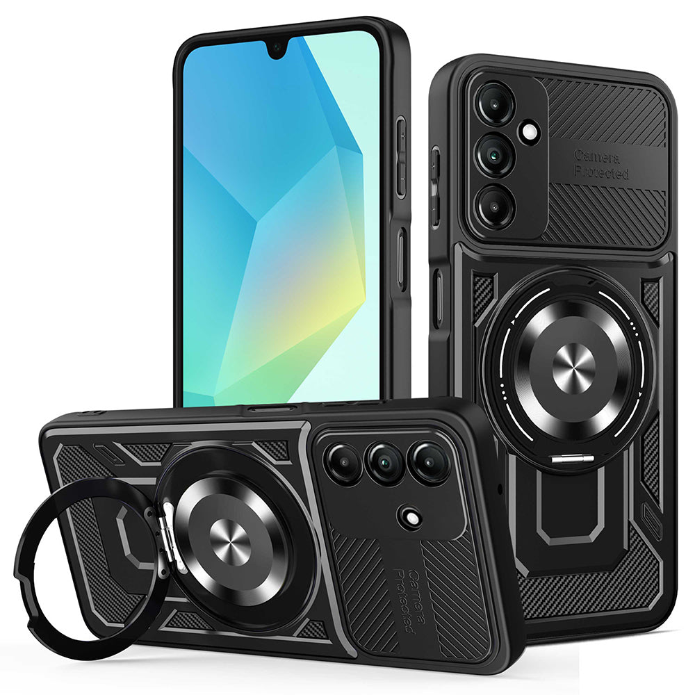 Deksel til Samsung Galaxy A16 5G A166 / A16 4G A165, Techsuit, RuggedCam, Svart