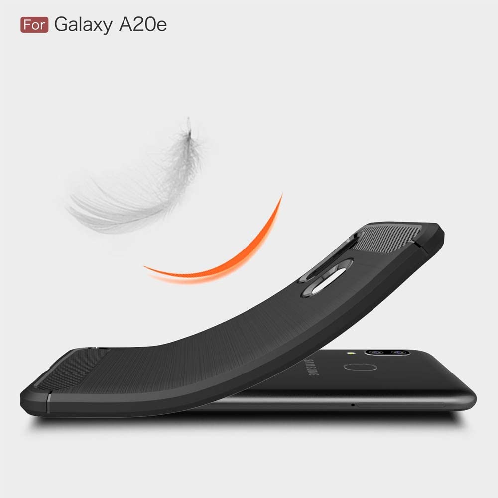 Deksel for Samsung Galaxy A20e A202, Techsuit, Karbon, Svart