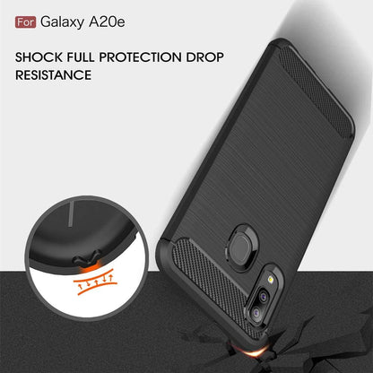 Deksel for Samsung Galaxy A20e A202, Techsuit, Karbon, Svart