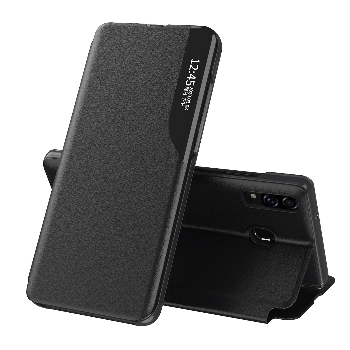 Deksel for Samsung Galaxy A20e A202, Techsuit, eFold, Svart