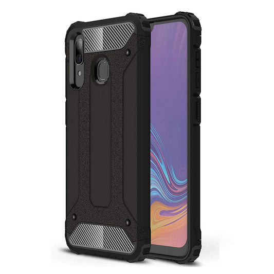 Deksel for Samsung Galaxy A20e A202, Techsuit, Hybrid Armor, Svart