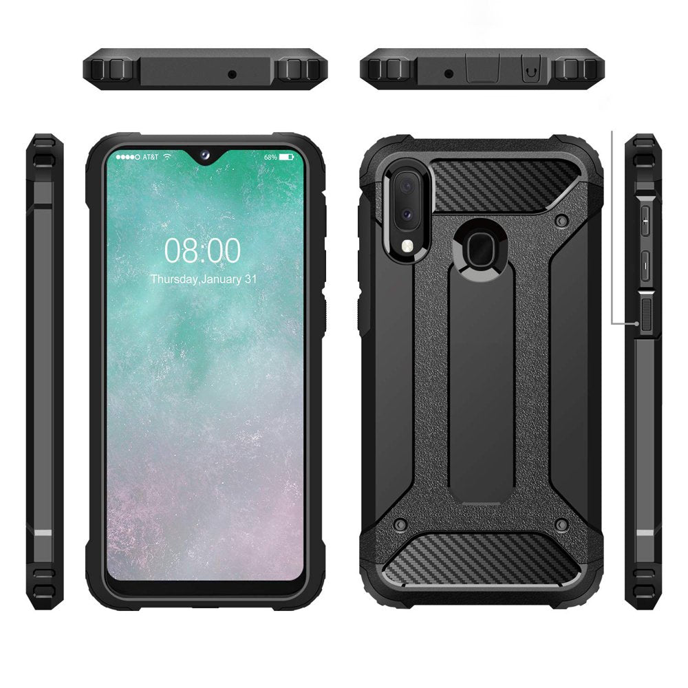 Deksel for Samsung Galaxy A20e A202, Techsuit, Hybrid Armor, Svart