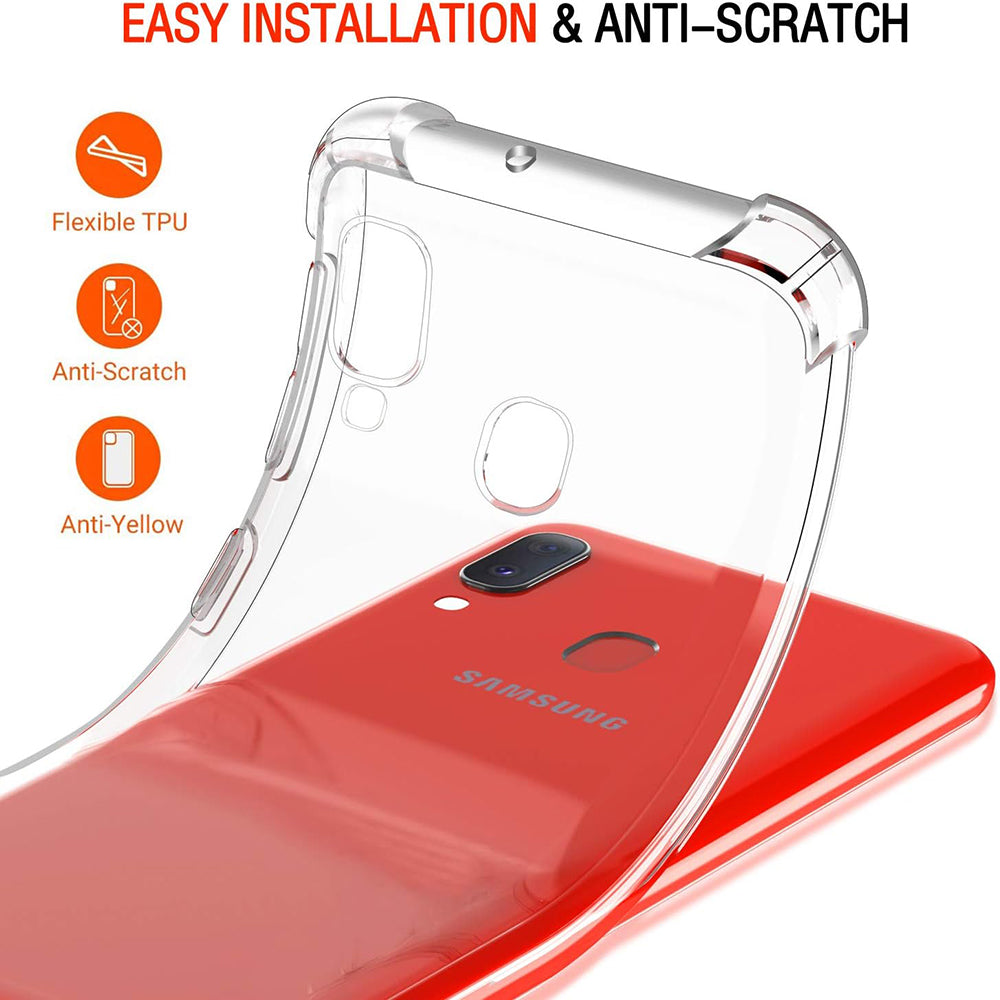 Deksel for Samsung Galaxy A20e A202, Techsuit, Støtsikker Klar, Transparent