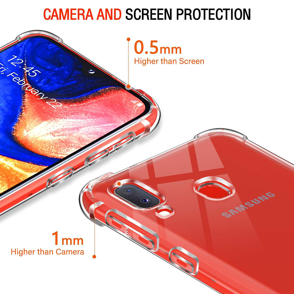 Deksel for Samsung Galaxy A20e A202, Techsuit, Støtsikker Klar, Transparent