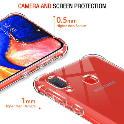 Deksel for Samsung Galaxy A20e A202, Techsuit, Støtsikker Klar, Transparent