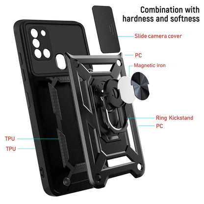 Deksel til Samsung Galaxy A21s A217, Techsuit, CamShield, Svart