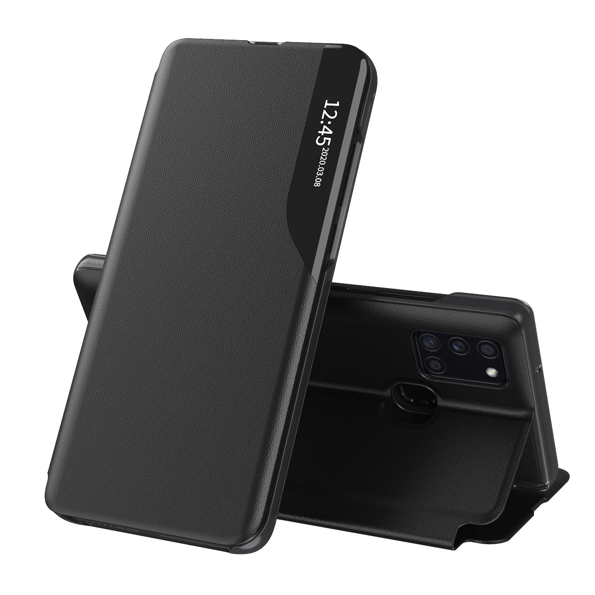 Deksel for Samsung Galaxy A21s A217, Techsuit, eFold, Svart