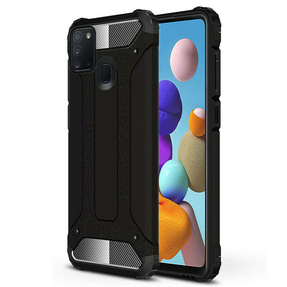 Deksel for Samsung Galaxy A21s A217, Techsuit, Hybrid Armor, Svart