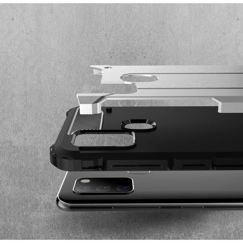 Deksel for Samsung Galaxy A21s A217, Techsuit, Hybrid Armor, Svart