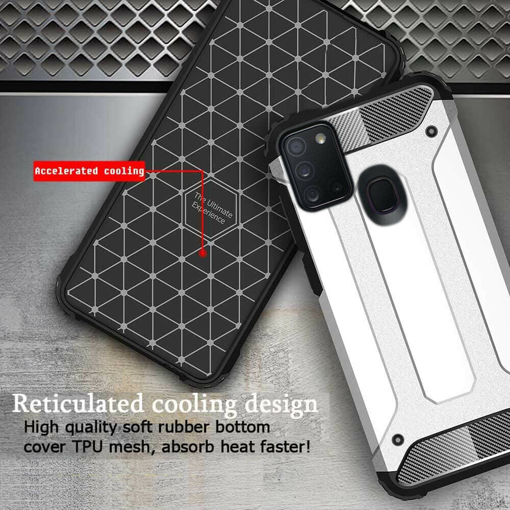 Deksel for Samsung Galaxy A21s A217, Techsuit, Hybrid Armor, Svart