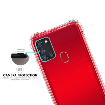 Deksel for Samsung Galaxy A21s A217, Techsuit, Støtsikker Klar, Transparent