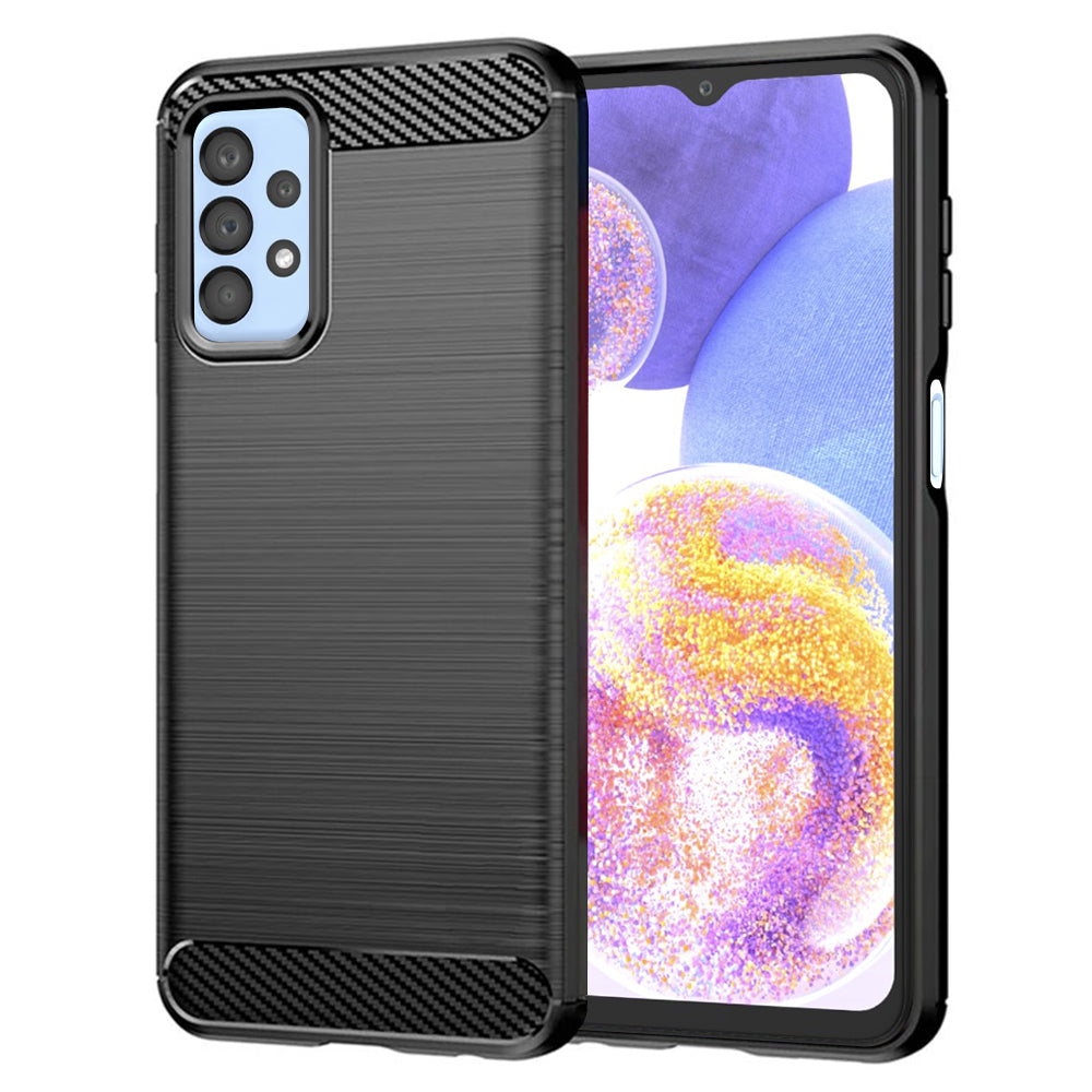 Deksel til Samsung Galaxy A23 5G A236 / A23 A235, Techsuit, Karbon, Svart