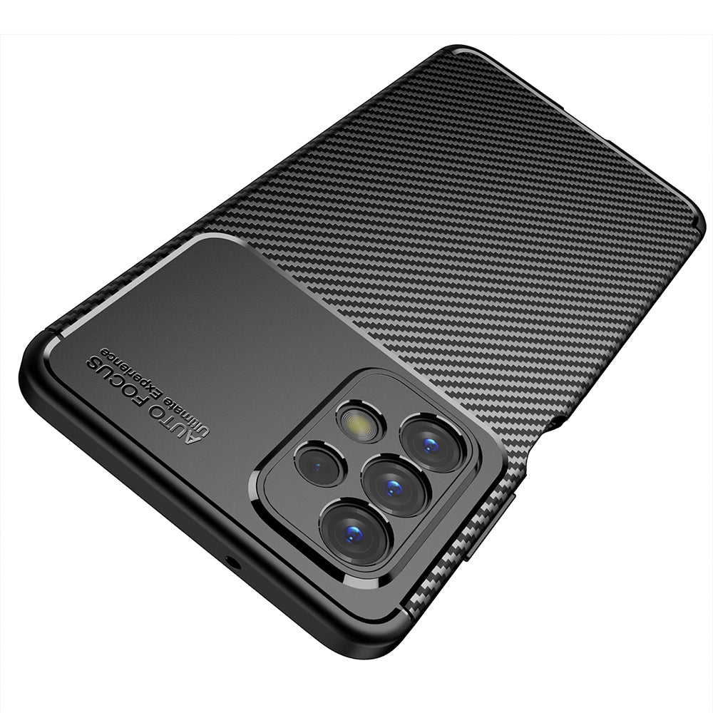Deksel for Samsung Galaxy A23 5G A236 / A23 A235, Techsuit, Karbonfiber, Svart