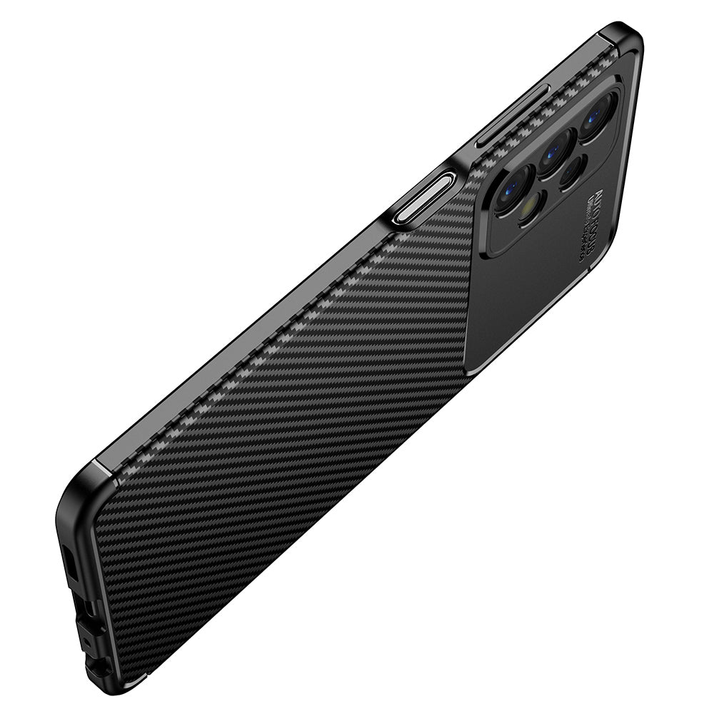 Deksel for Samsung Galaxy A23 5G A236 / A23 A235, Techsuit, Karbonfiber, Svart
