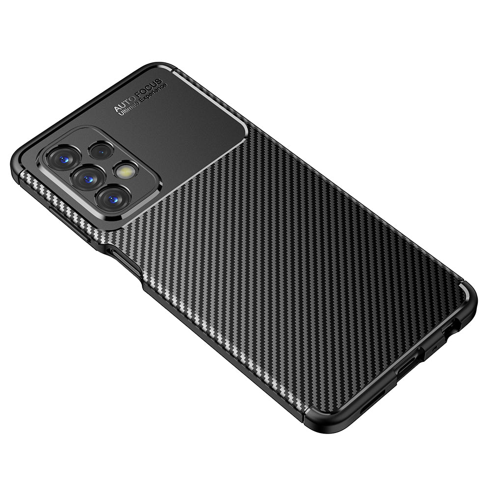 Deksel for Samsung Galaxy A23 5G A236 / A23 A235, Techsuit, Karbonfiber, Svart
