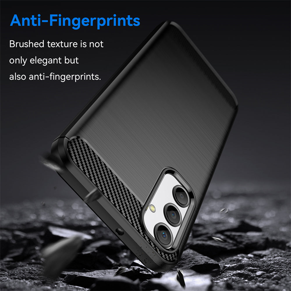 Deksel til Samsung Galaxy A24 4G A245, Techsuit, Karbon, Svart