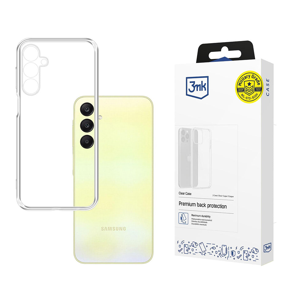 Deksel for Samsung Galaxy A25 A256, 3MK, Klar, Transparent