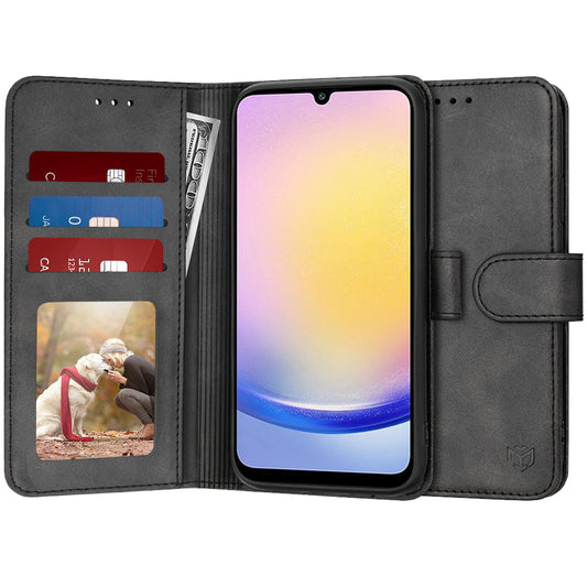 Deksel for Samsung Galaxy A25 A256, Techsuit, Diary Book, Svart