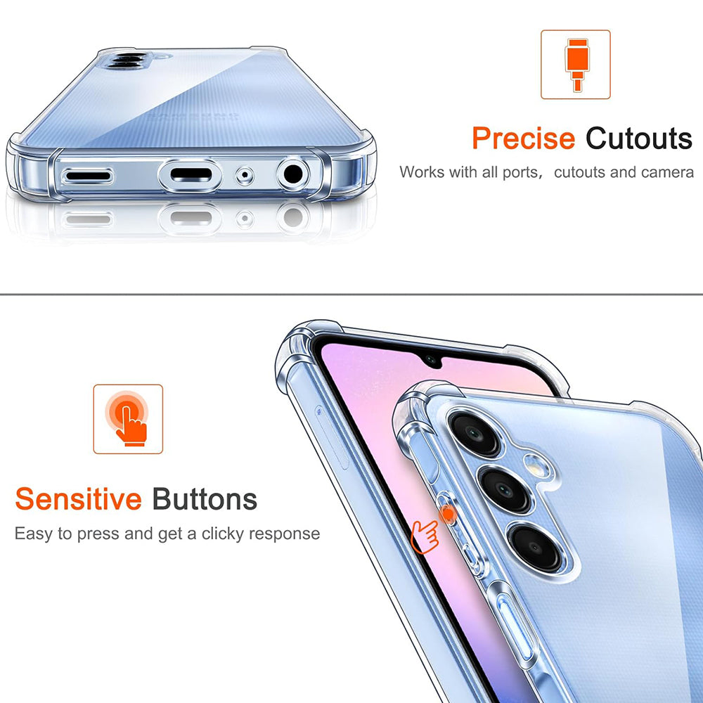 Deksel til Samsung Galaxy A25 A256, Techsuit, Støtsikker Klar, Transparent