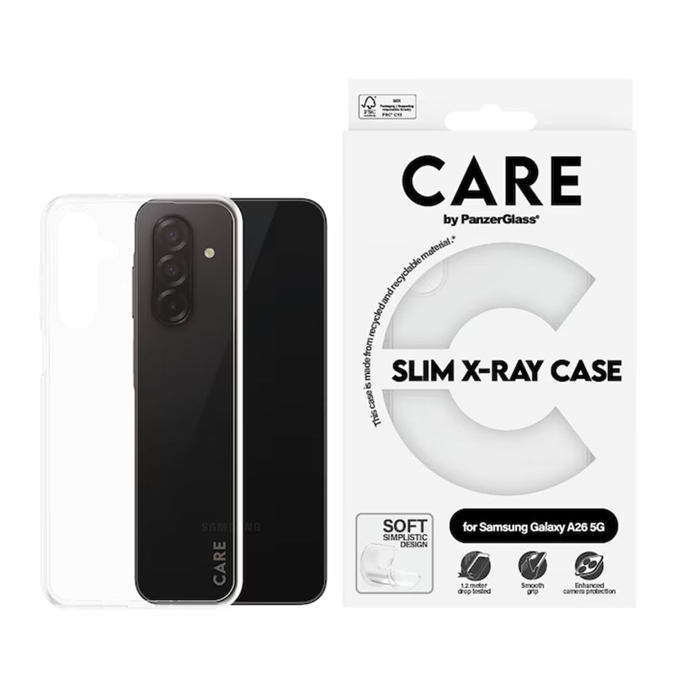 Deksel for Samsung Galaxy A26 A266, PanzerGlass, Motebevisst, Gjennomsiktig
