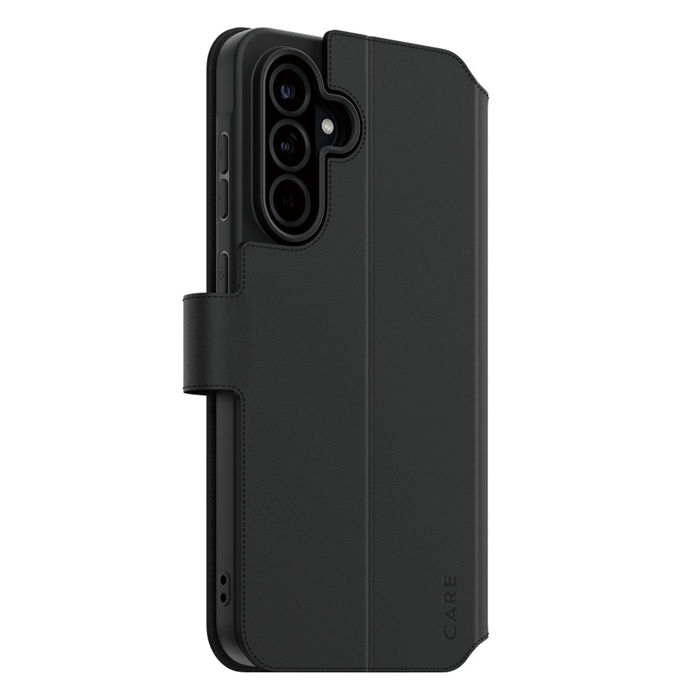 Deksel for Samsung Galaxy A26 A266, PanzerGlass, Care Feature Kickstand Wallet, Svart