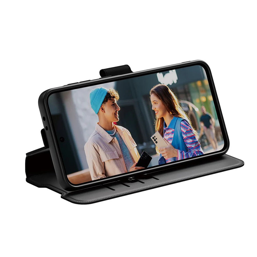 Deksel for Samsung Galaxy A26 A266, PanzerGlass, Care Feature Kickstand Wallet, Svart