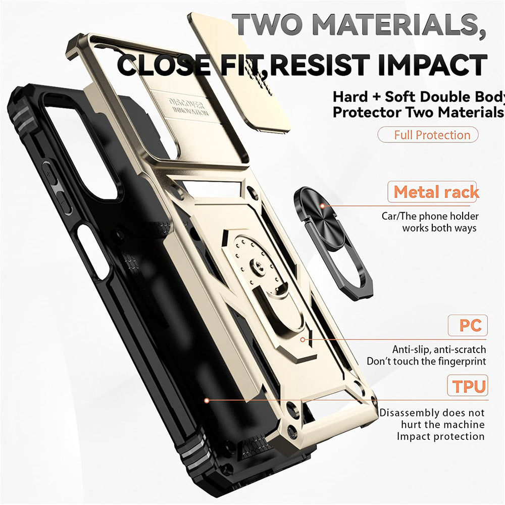 Deksel for Samsung Galaxy A26 A266, Techsuit, CamShield, Gullfarget