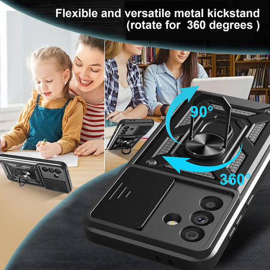 Deksel for Samsung Galaxy A26 A266, Techsuit, CamShield, Svart