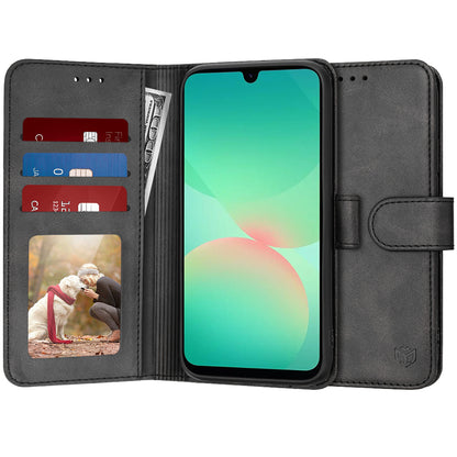 Deksel for Samsung Galaxy A26 A266, Techsuit, Diary Book, Svart